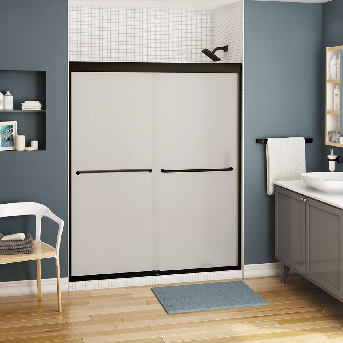 Maax Kameleon 55-59 x 71 in 6 mm Bypass Shower Door for Alcove Installation - image 35