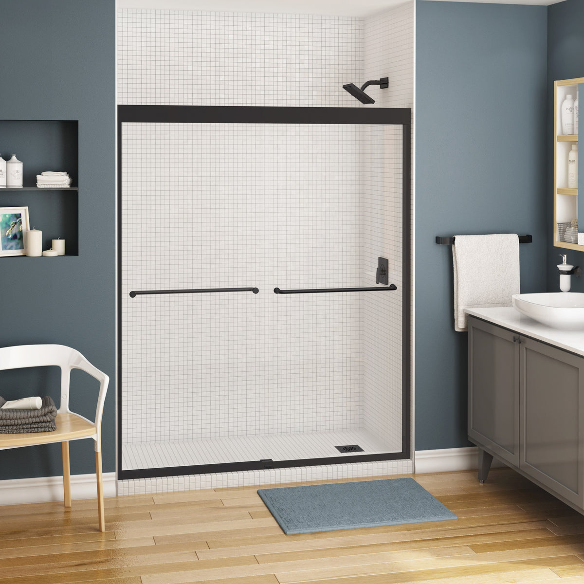 Maax Kameleon 55-59 x 71 in 8 mm Bypass Shower Door for Alcove Installation - image 14