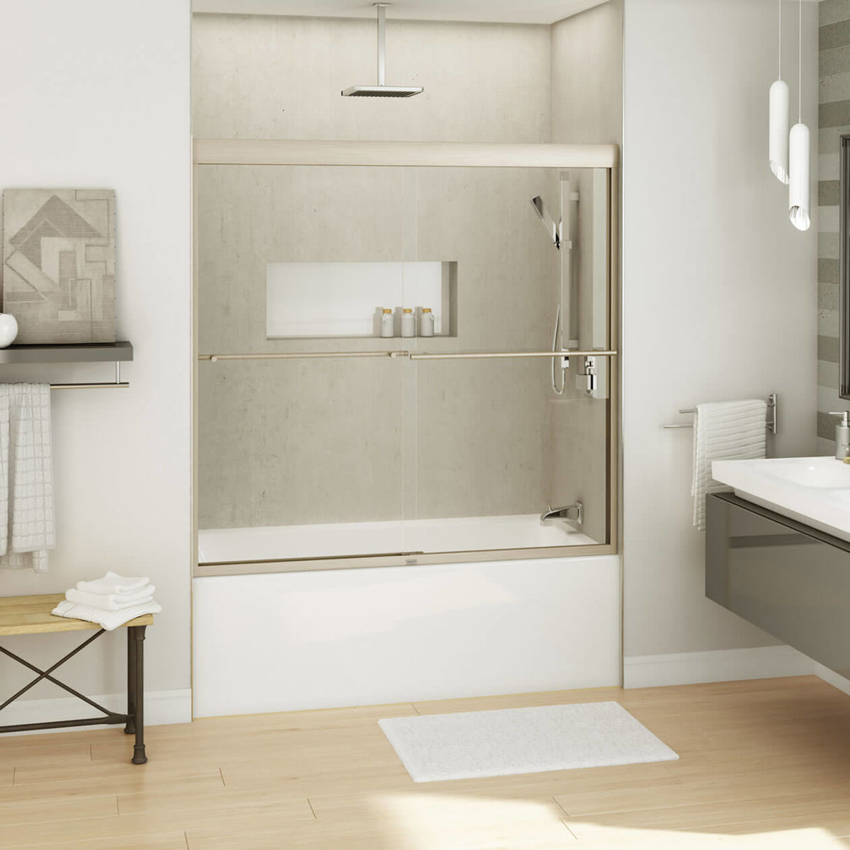 Maax Kameleon SC 55-59 x 57 in 8 mm Bypass Tub Door for Alcove Installation - image 13
