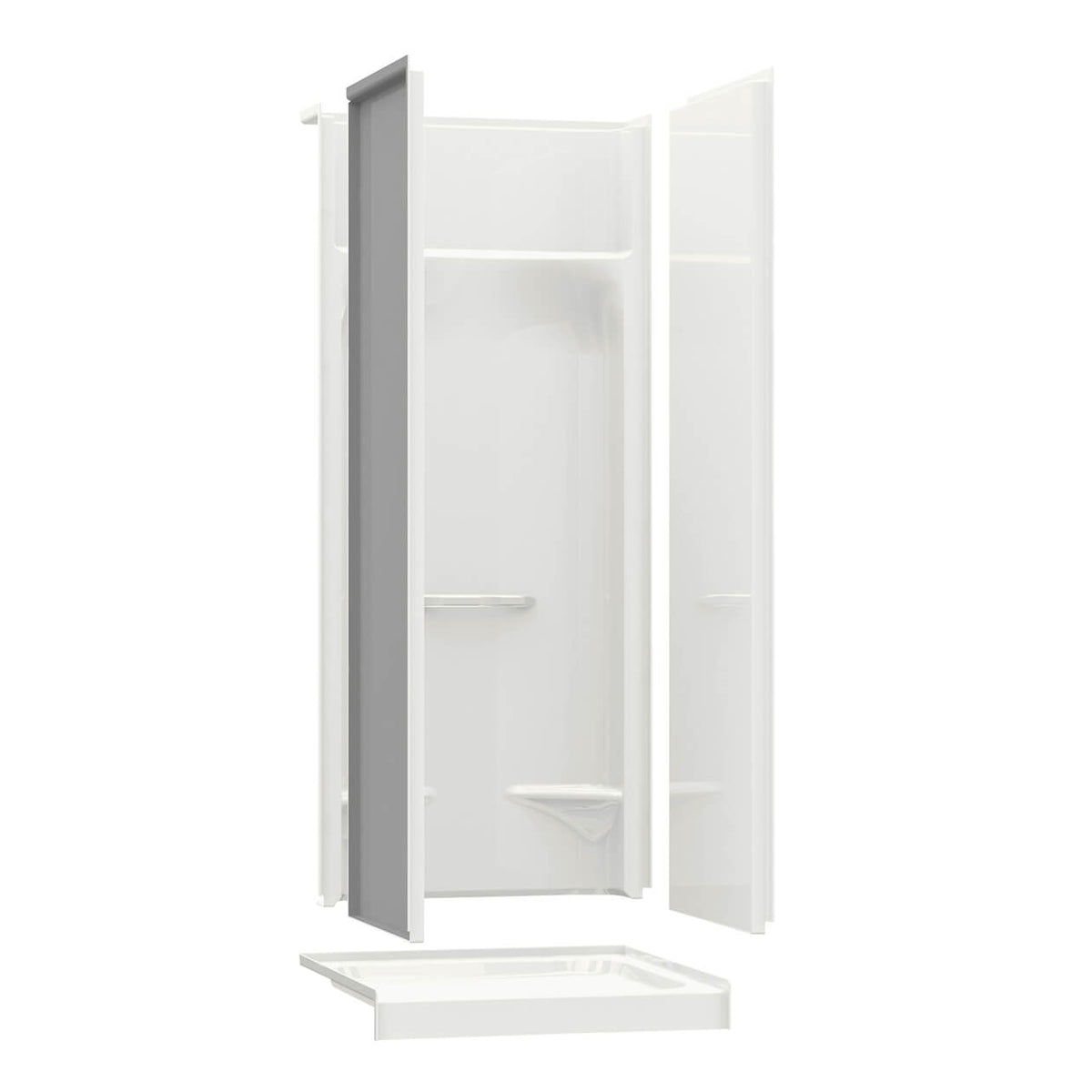 Maax KDS 3232 AcrylX Alcove Center Drain Four-Piece Shower in White - image 3