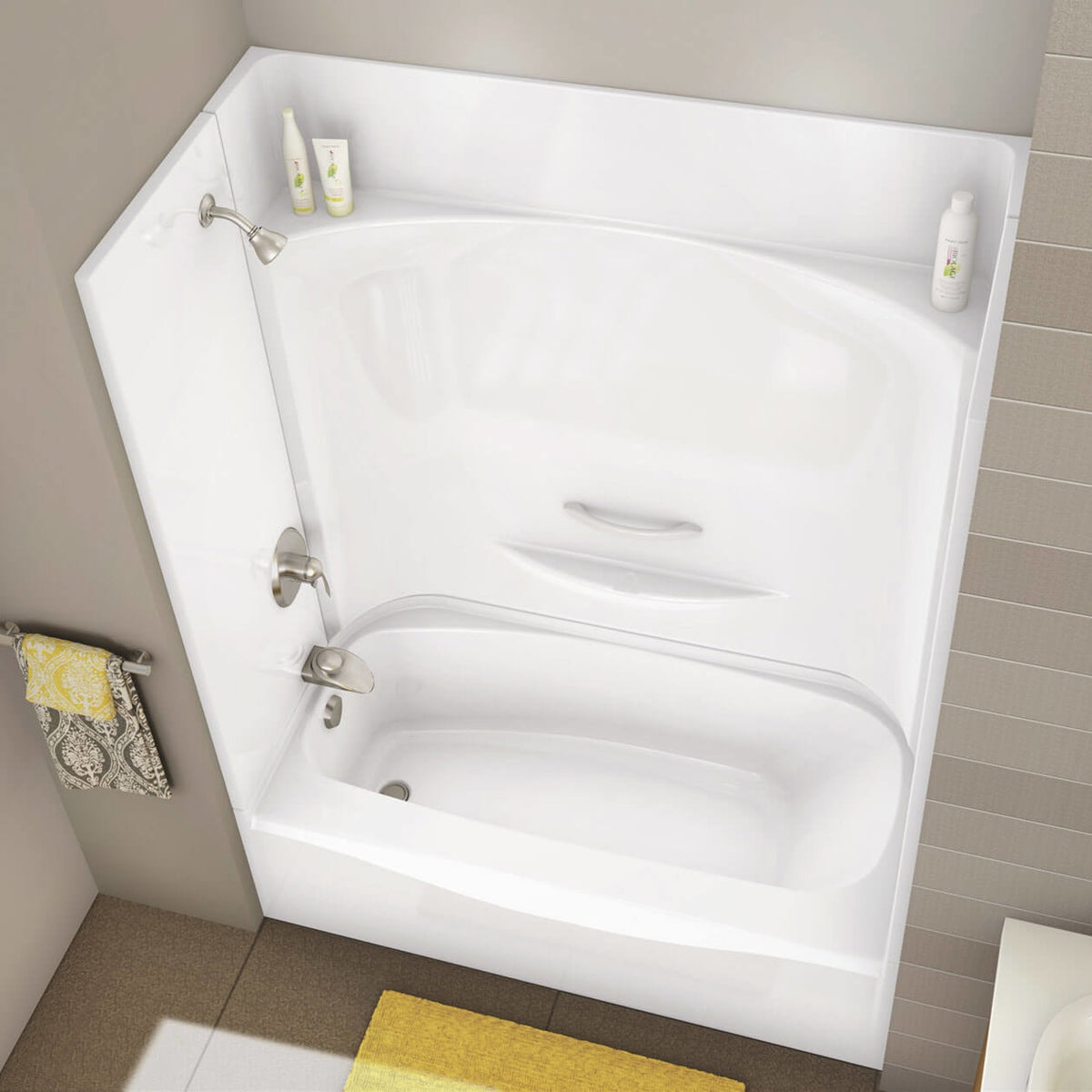 Maax KDTS 3060 AcrylX Alcove Four-Piece Tub Shower in White - image 2