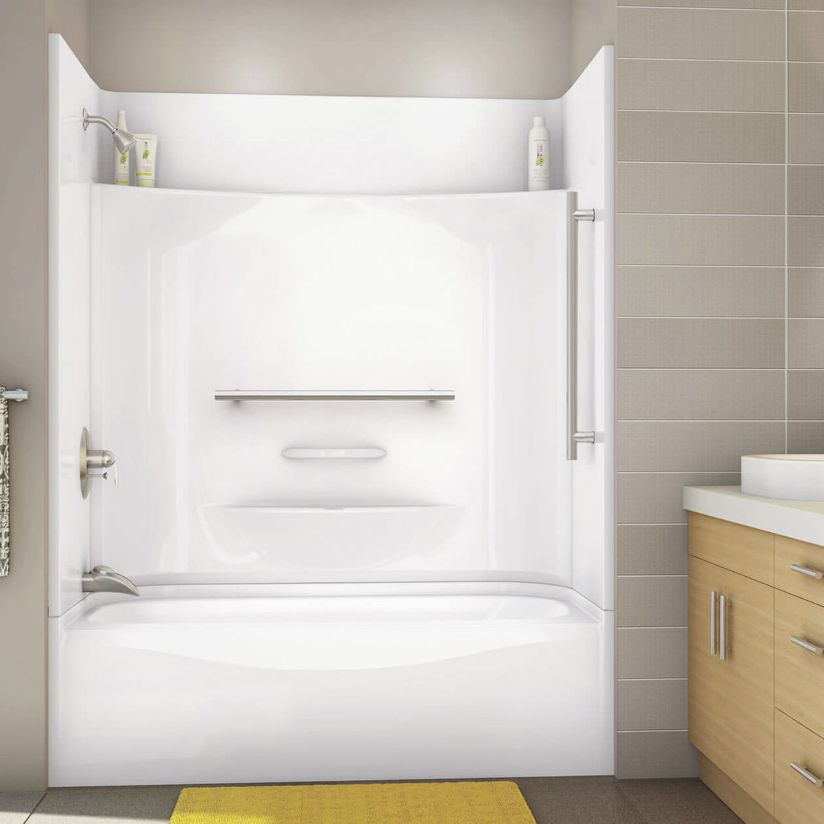 Maax KDTS 3060 AcrylX Alcove Four-Piece Tub Shower in White - image 4