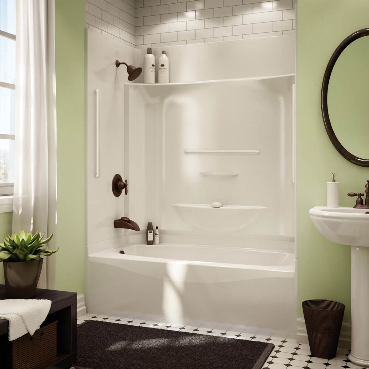 Maax KDTS 3260 AcrylX Alcove Four-Piece Tub Shower in White - image 4