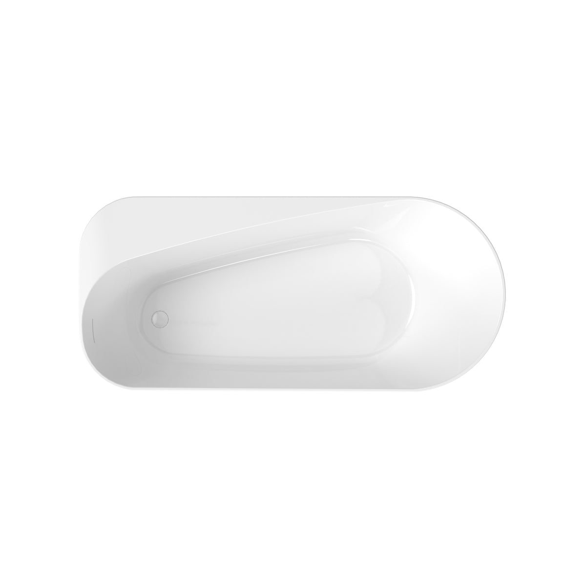 Maax Kuja 6732 Acrylic Freestanding End Drain Bathtub in White - image 5