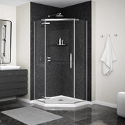 Maax Link Curve Neo-angle 38 x 38 x 75 in 8mm Pivot Shower Door for Corner Installation