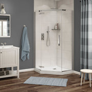 Maax Link Neo-angle 40 x 40 x 75 in 8mm Pivot Shower Door for Corner Installation