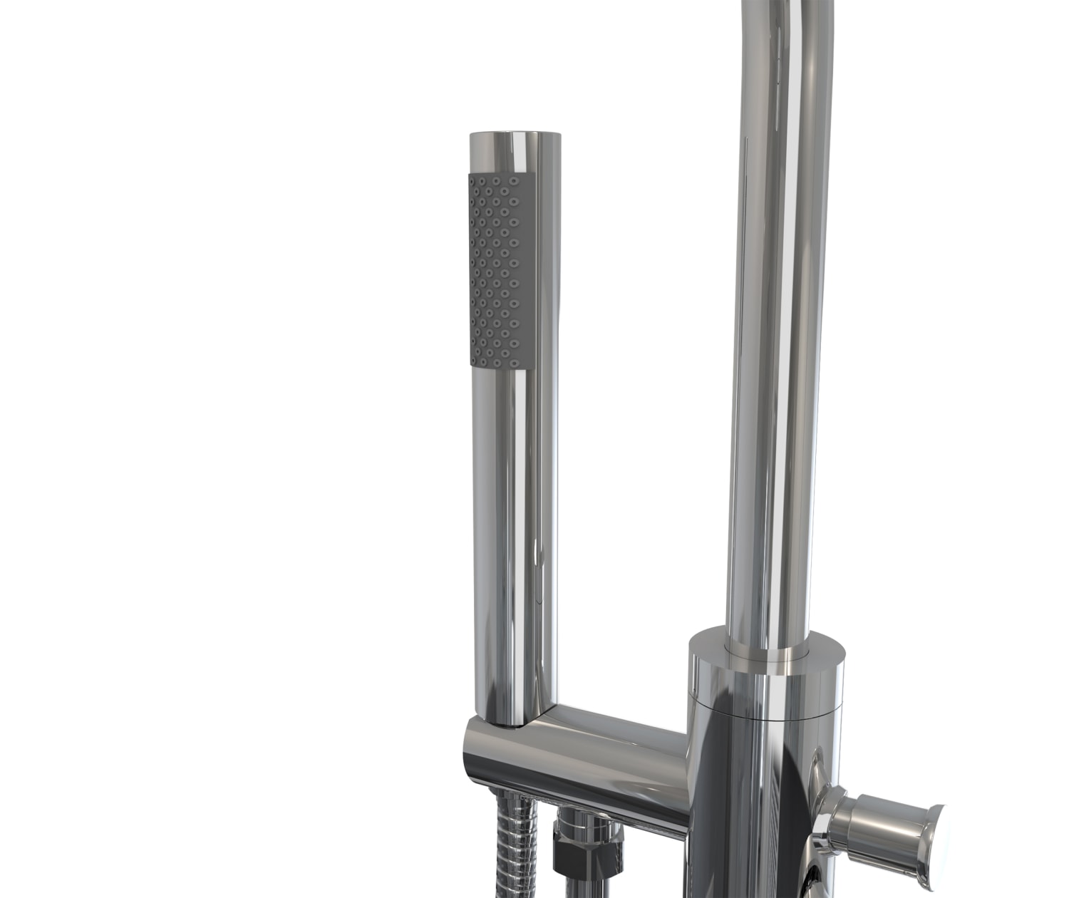 Linosa Freestanding Tub Faucet with Handshower in Chrome - Plumbing Market