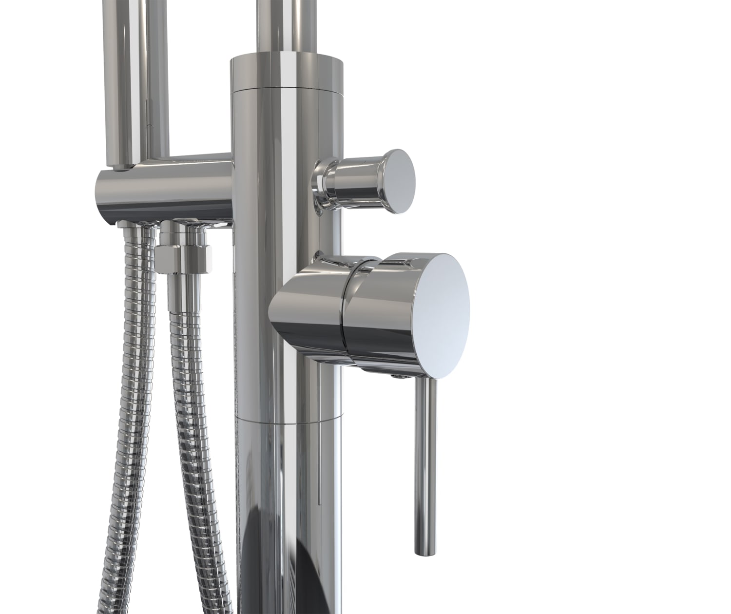 Linosa Freestanding Tub Faucet with Handshower in Chrome - Plumbing Market