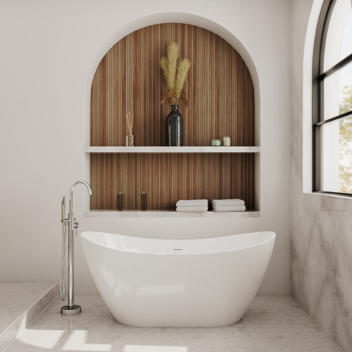 Maax Linosa Freestanding Tub Faucet with Handshower - image 2