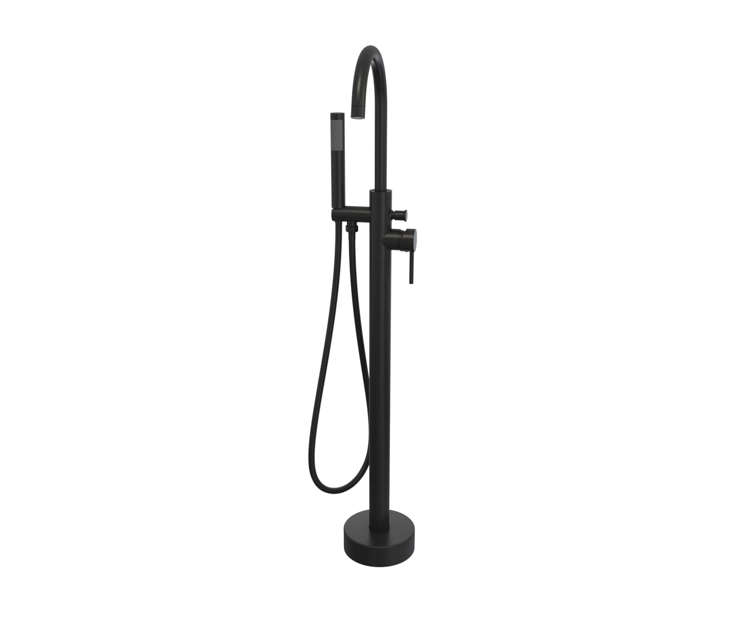 Linosa Freestanding Tub Faucet with Handshower in Matte Black - Plumbing Market