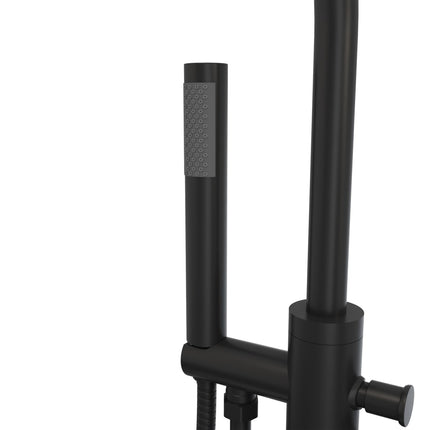 Linosa Freestanding Tub Faucet with Handshower in Matte Black - Plumbing Market