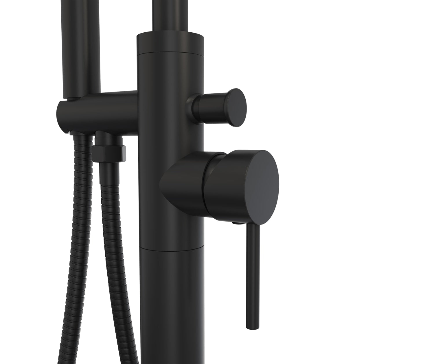 Linosa Freestanding Tub Faucet with Handshower in Matte Black - Plumbing Market