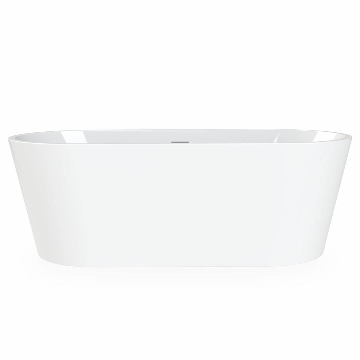 Maax Lorca 6731 Acrylic Freestanding Center Drain Bathtub in White with White Skirt - image 3