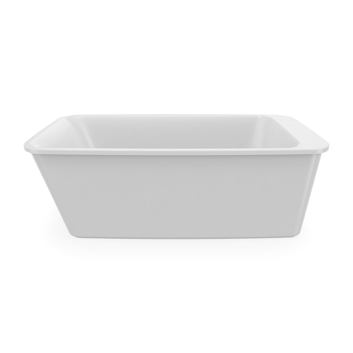 Maax Lounge 6434 Acrylic Freestanding End Drain Bathtub in White with Black Skirt - image 11