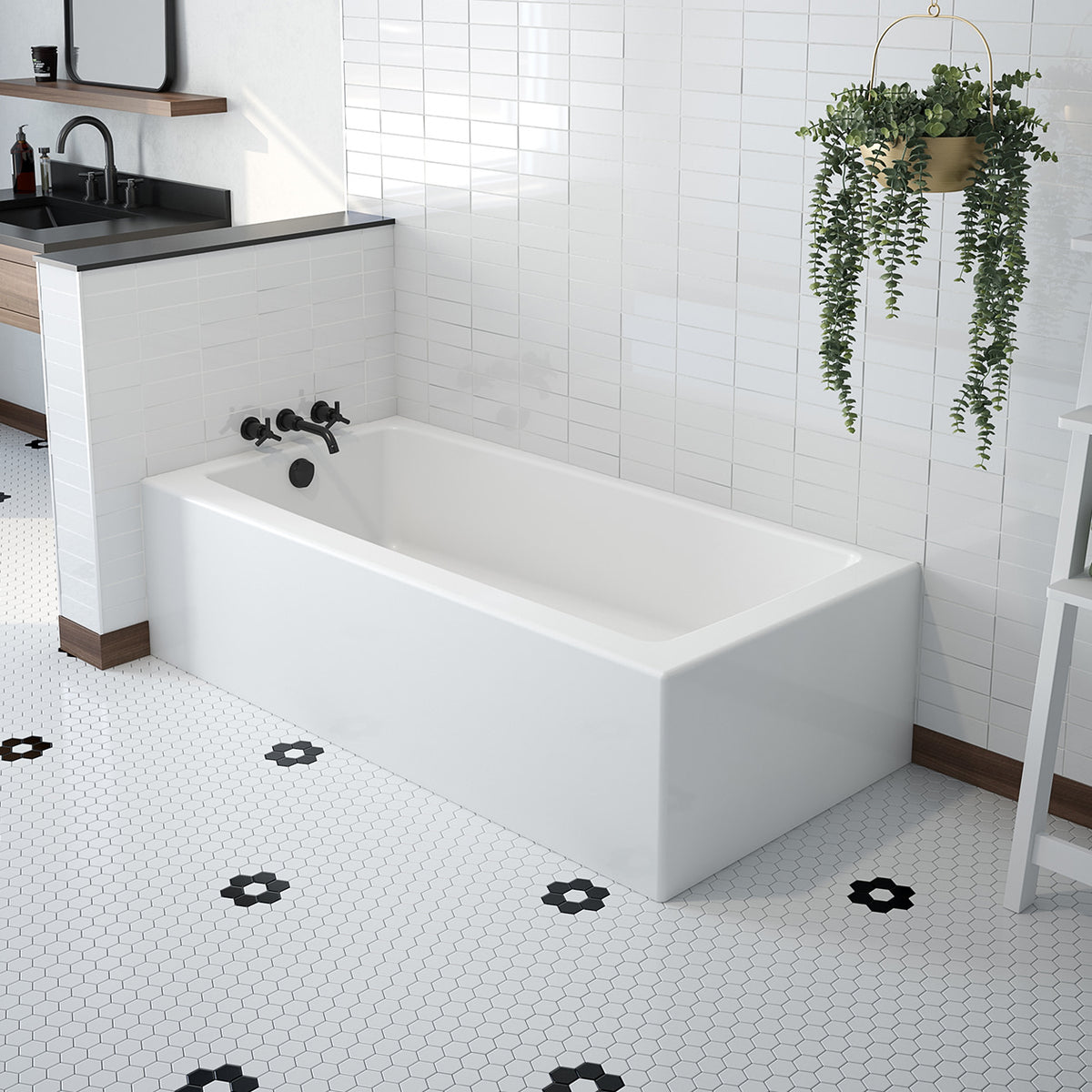Maax Mackenzie Corner Access 6030 AcrylX Corner Bathtub in White