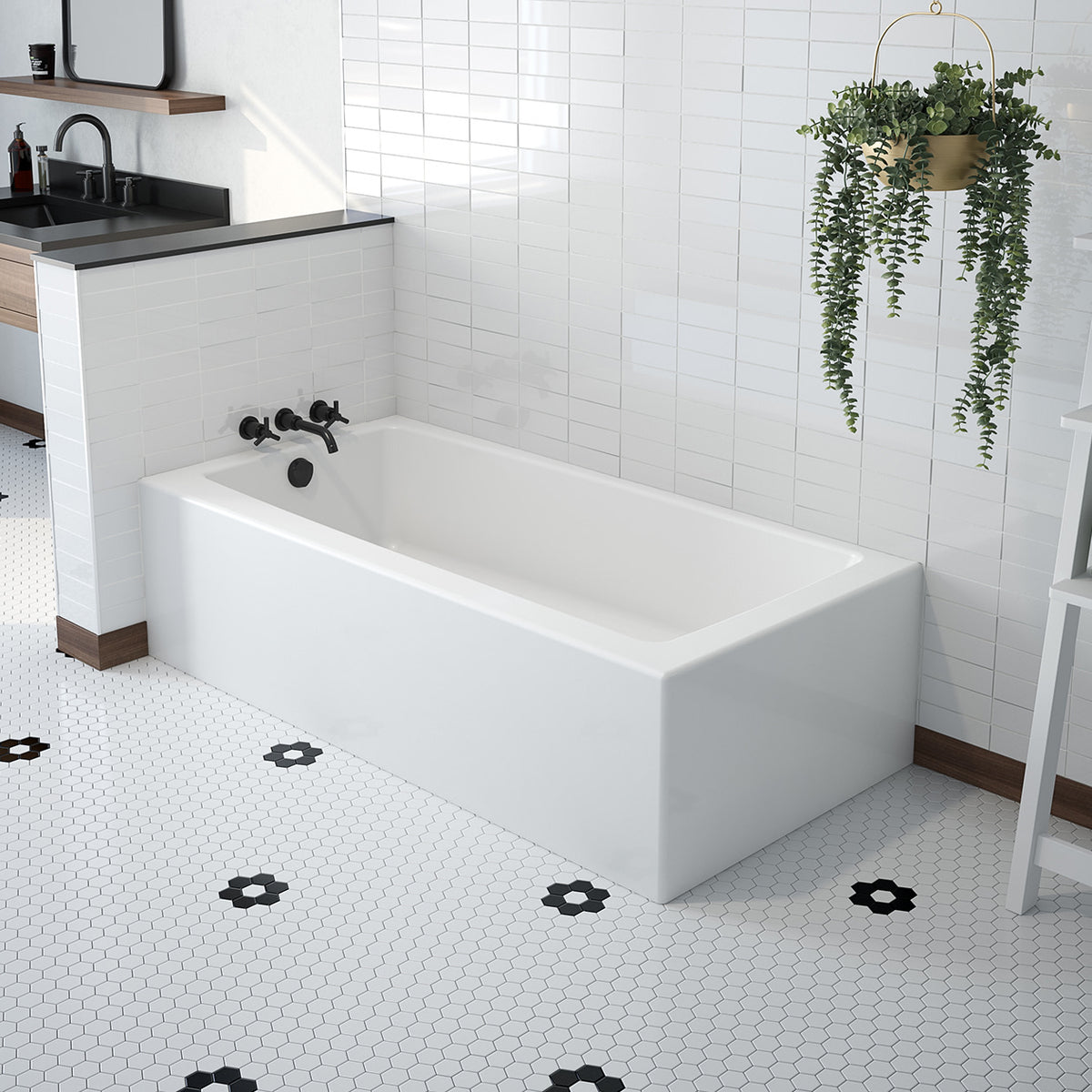 Maax Mackenzie Corner Access 6030 AFR AcrylX Corner Bathtub in White