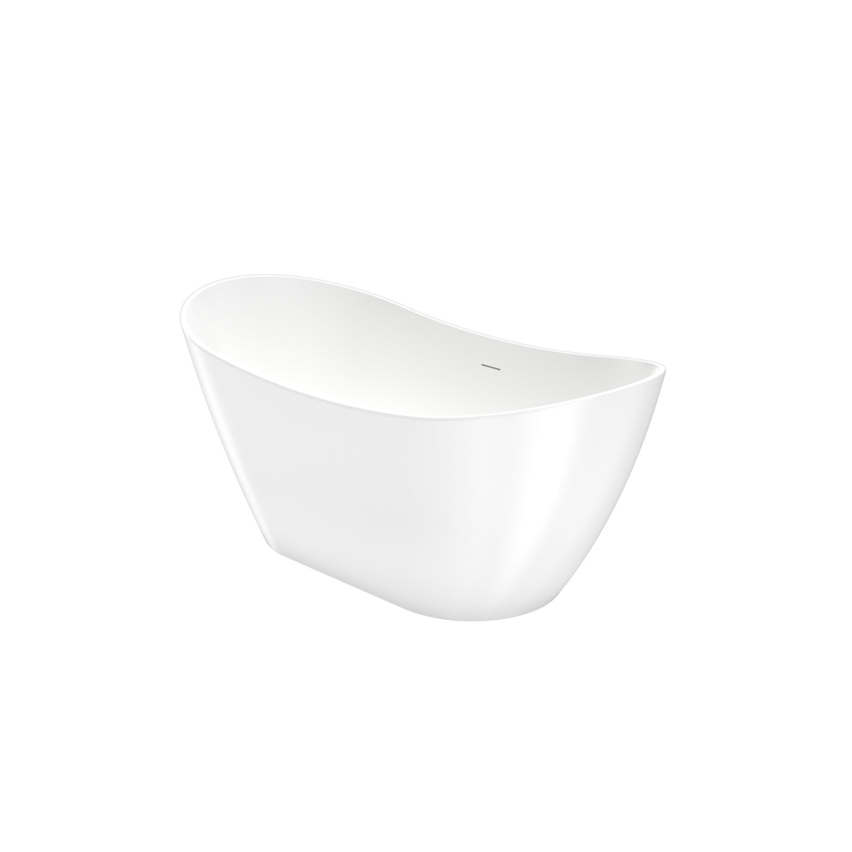 Maax Mahaba 60 x 29 Acrylic Freestanding Oval Center Drain Bathtub in White - image 4