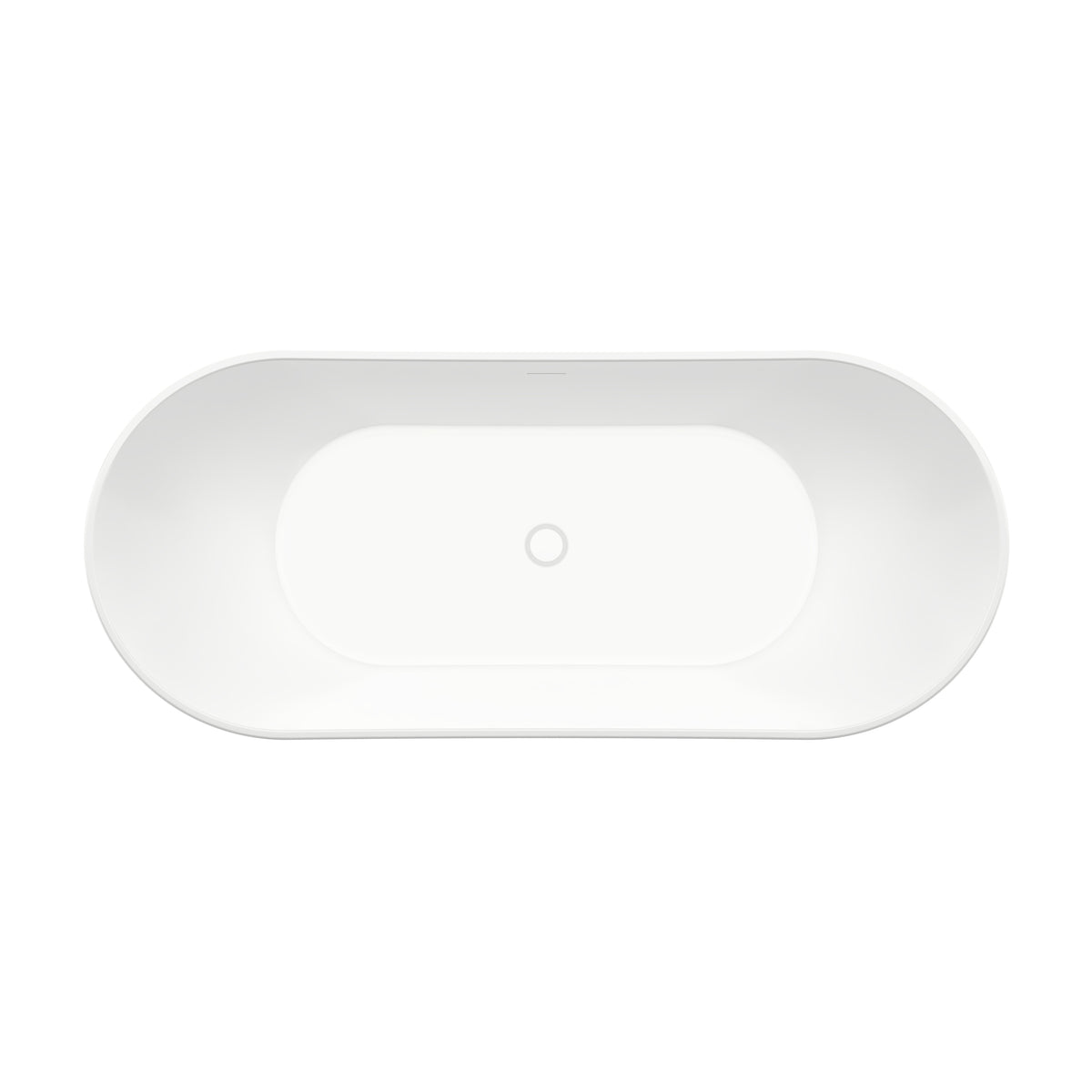 Maax Mahaba 67 x 29 Acrylic Freestanding Oval Center Drain Bathtub in White - image 4