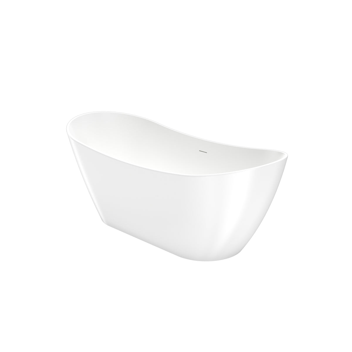 Maax Mahaba 67 x 29 Acrylic Freestanding Oval Center Drain Bathtub in White - image 5