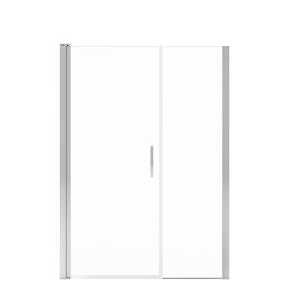 Manhattan 51-53 x 68 in.6 mm Pivot Shower Door for Alcove Installation with Clear glass & Round Handle in Chrome - Plumbing Market