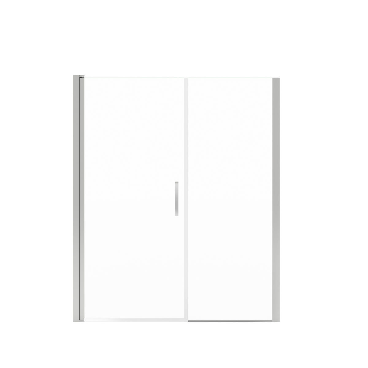Maax Manhattan 53-55 x 68 in 6 mm Pivot Shower Door for Alcove Installation with Clear glass & Round Handle - image 5
