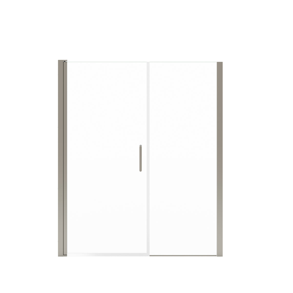 Maax Manhattan 53-55 x 68 in 6 mm Pivot Shower Door for Alcove Installation with Clear glass & Round Handle - image 8
