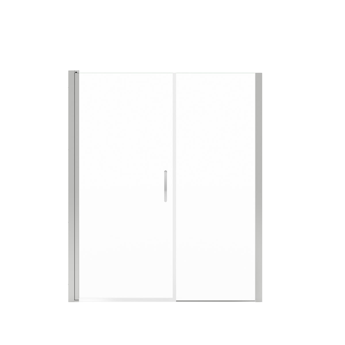 Maax Manhattan 55-57 x 68 in 6 mm Pivot Shower Door for Alcove Installation with Clear glass & Round Handle - image 2