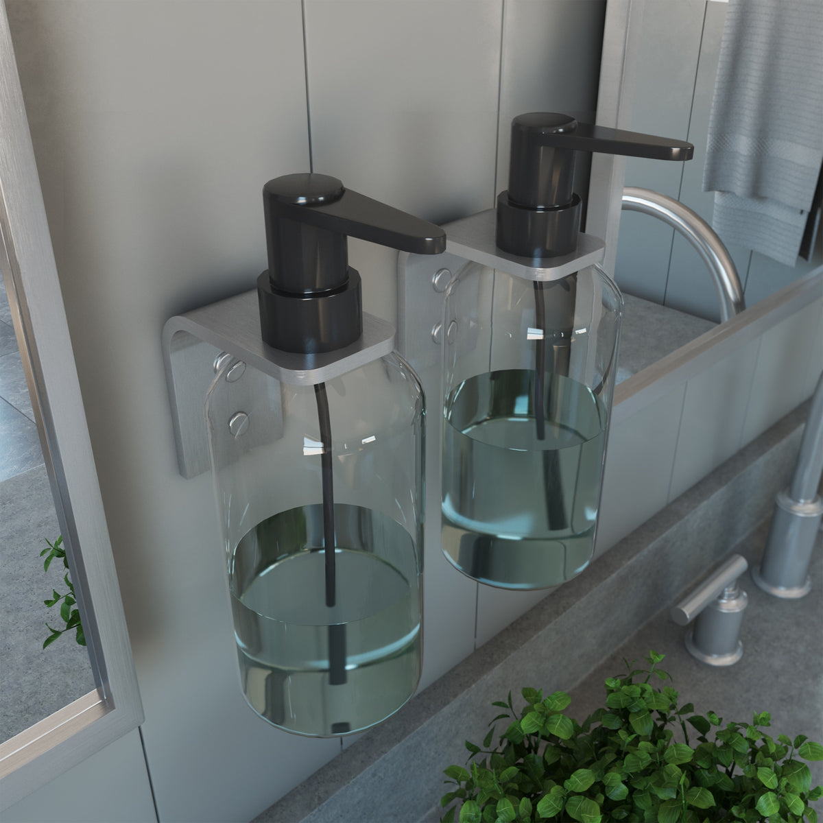 Maax Manhattan Bottle Holder - Pack of 2 in Brushed Chrome - image 2