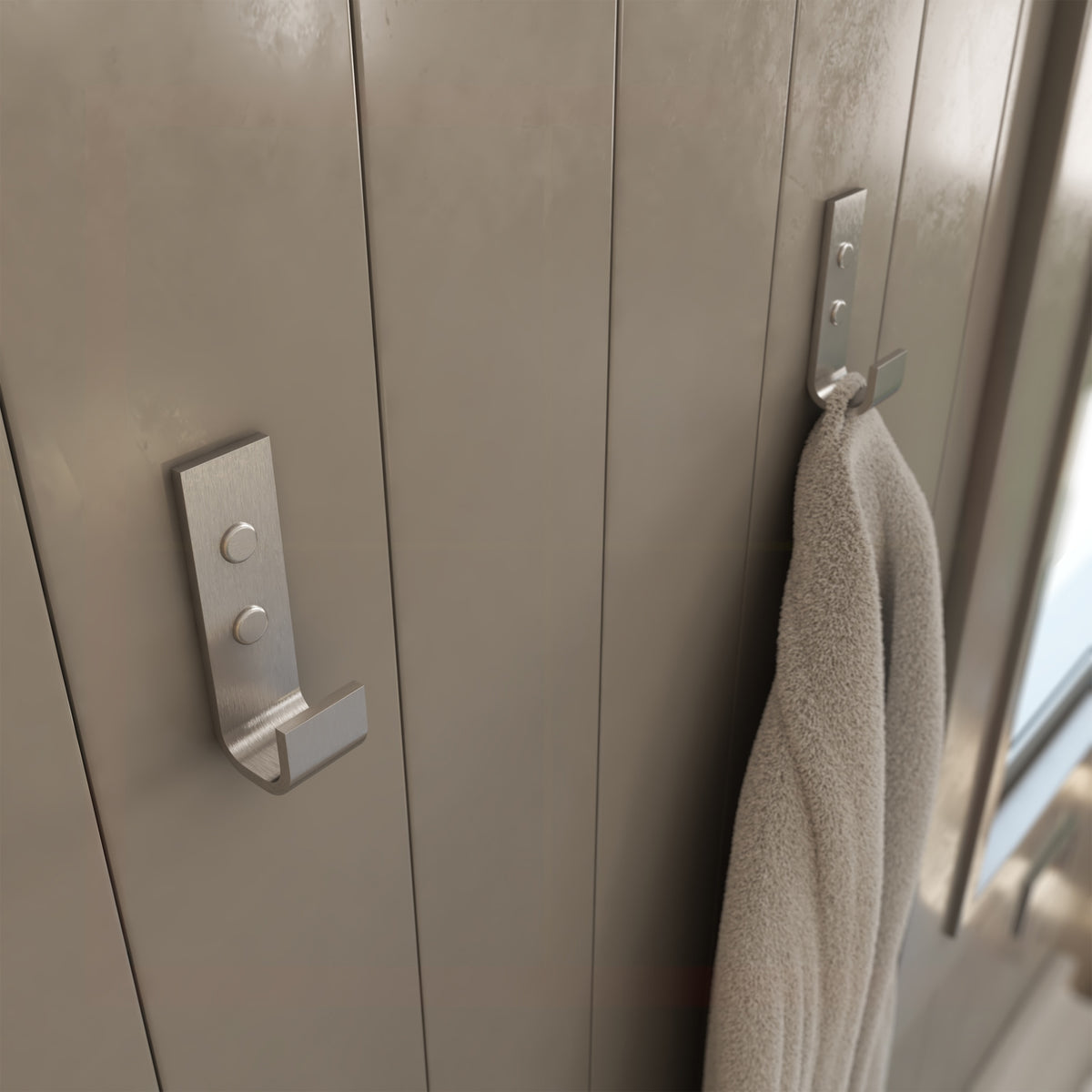 Maax Manhattan Hook - Pack of 2 in Brushed Chrome - image 2