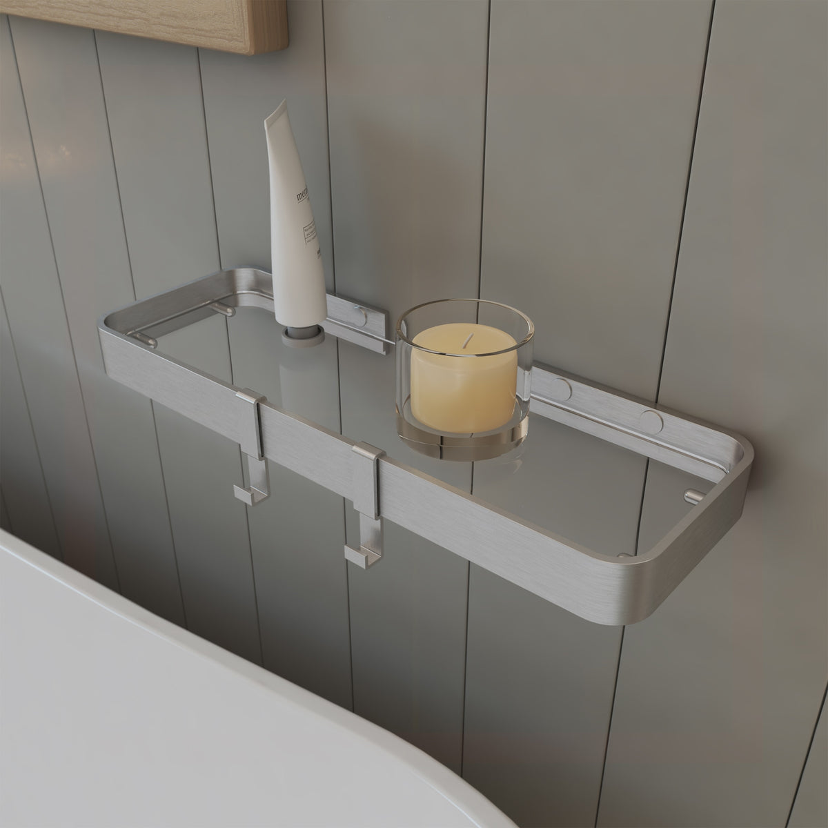 Maax Manhattan Rectangular Shelf with Glass - image 2