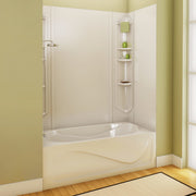Maax Margarita 73 61 x 36 Acrylic Glue up Five-Piece Tub Wall Surround in White
