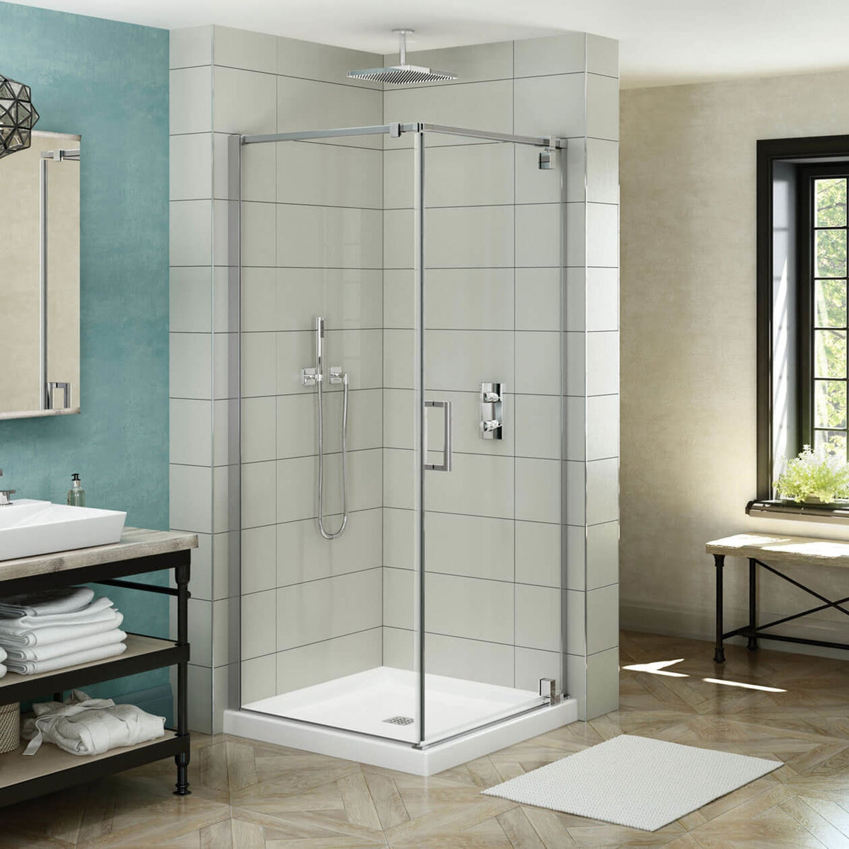 Maax ModulR 36 x 36 x 78 in 8mm Pivot Shower Door for Corner Installation