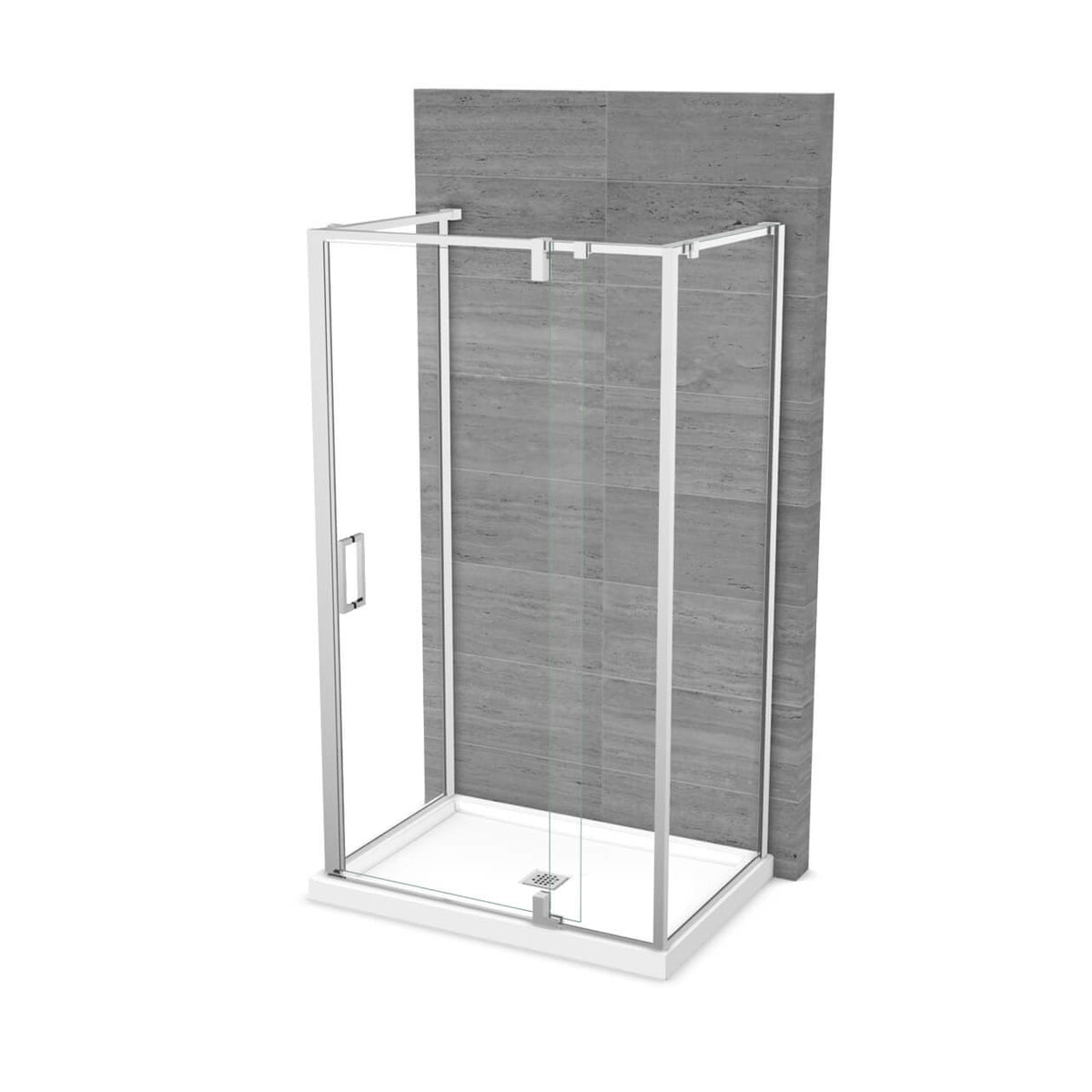 Maax ModulR 48 x 34 x 78 in 8mm Pivot Shower Door for Wall-mount Installation