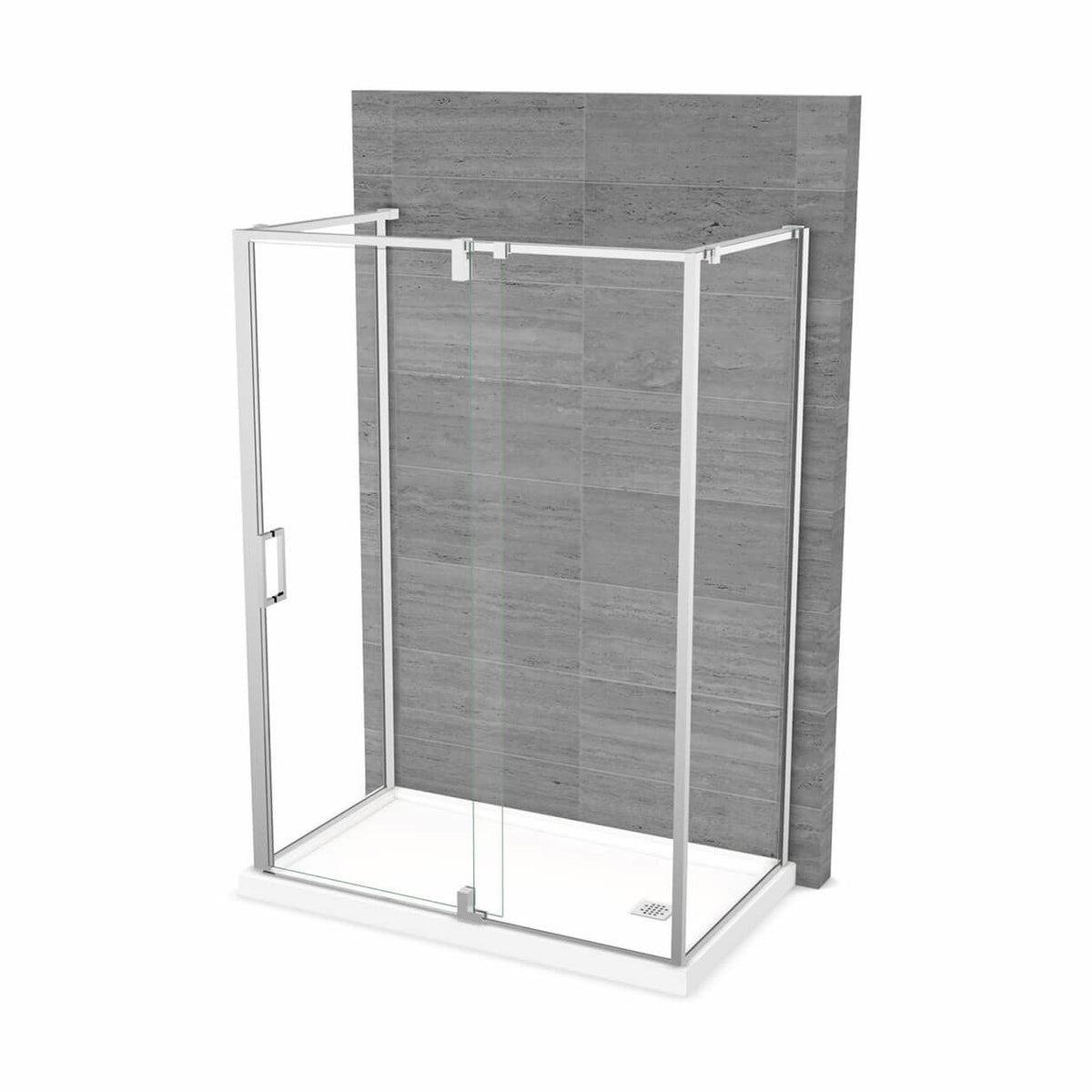 Maax ModulR 60 x 32 x 78 in 8mm Pivot Shower Door for Wall-mount Installation