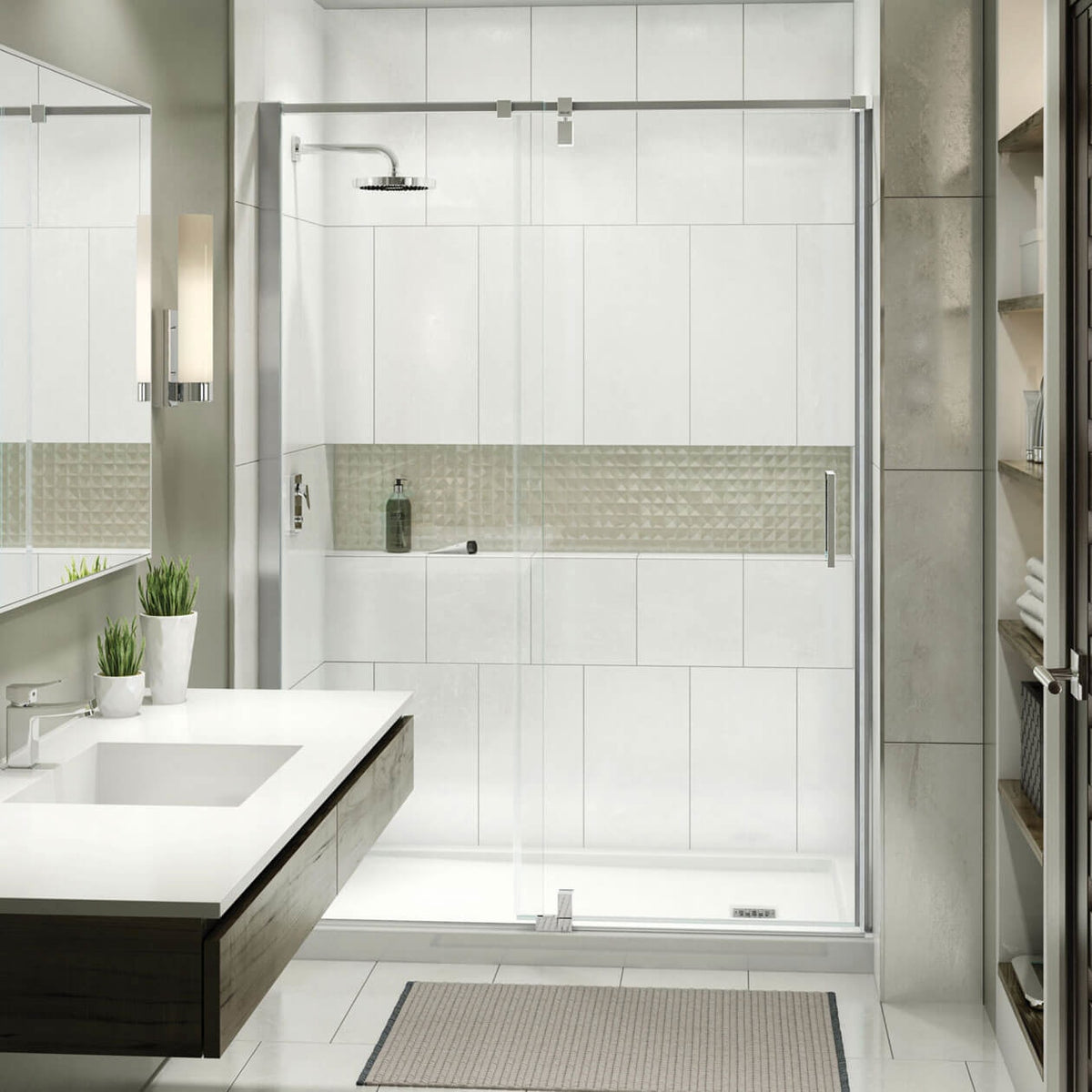 Maax ModulR 60 x 78 in 8 mm Pivot Shower Door for Alcove Installation