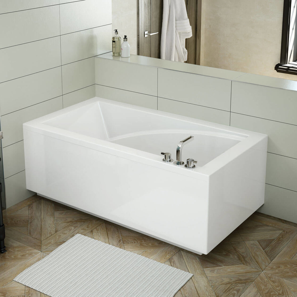 Maax ModulR 6032 (With Armrests) Acrylic Corner Left Bathtub in White