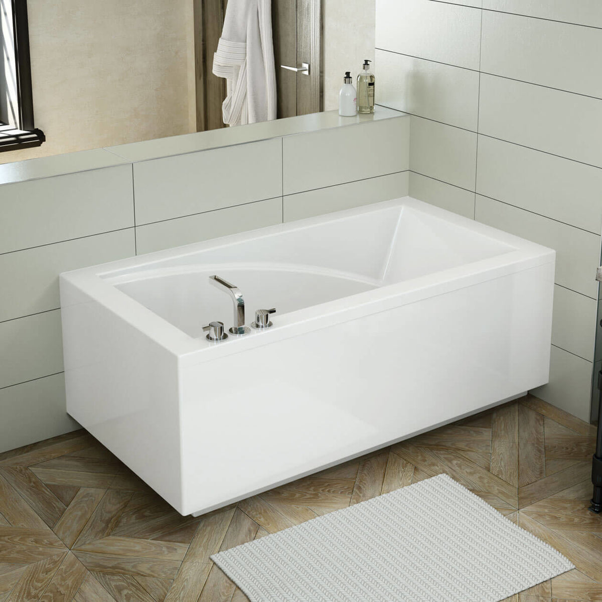 Maax ModulR 6032 (With Armrests) Acrylic Corner Right Bathtub in White