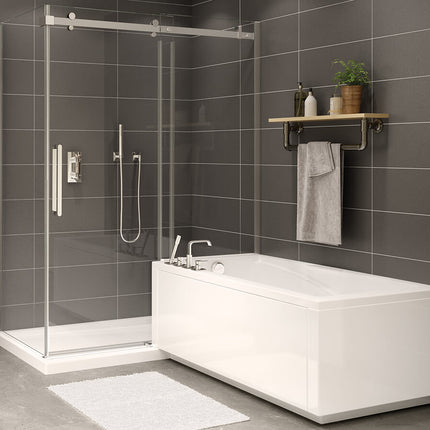 ModulR 6032 IF (Without Armrests) Acrylic Corner Right Left-Hand Drain Bathtub in White - Plumbing Market