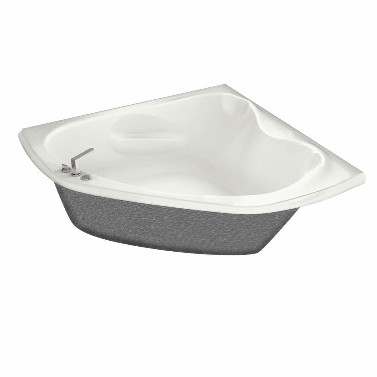 Maax Murmur 6060 Acrylic Corner Center Drain Bathtub in White - image 3