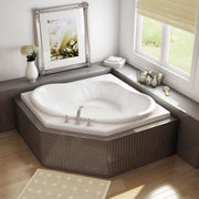 Maax Nancy 54 x 54 Acrylic Drop-in Center Drain Combined & Bathtub in White