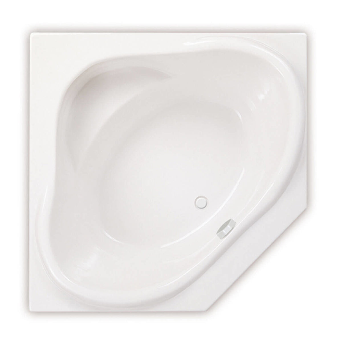 Maax Nancy 54 x 54 Acrylic Drop-in Center Drain Combined & Bathtub in White - image 2