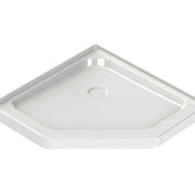 Maax Neo-Angle Base 42 3 in 42 x 42 Acrylic Corner Left or Right Shower Base with Corner Drain in White