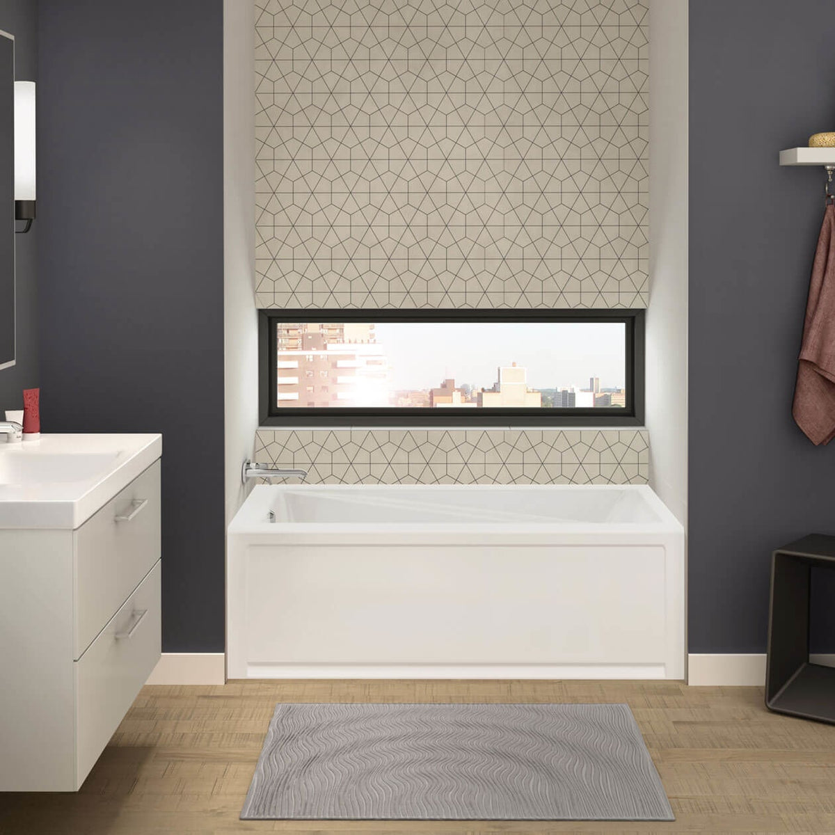 Maax New Town 6032 IFS Acrylic Alcove Bathtub in White