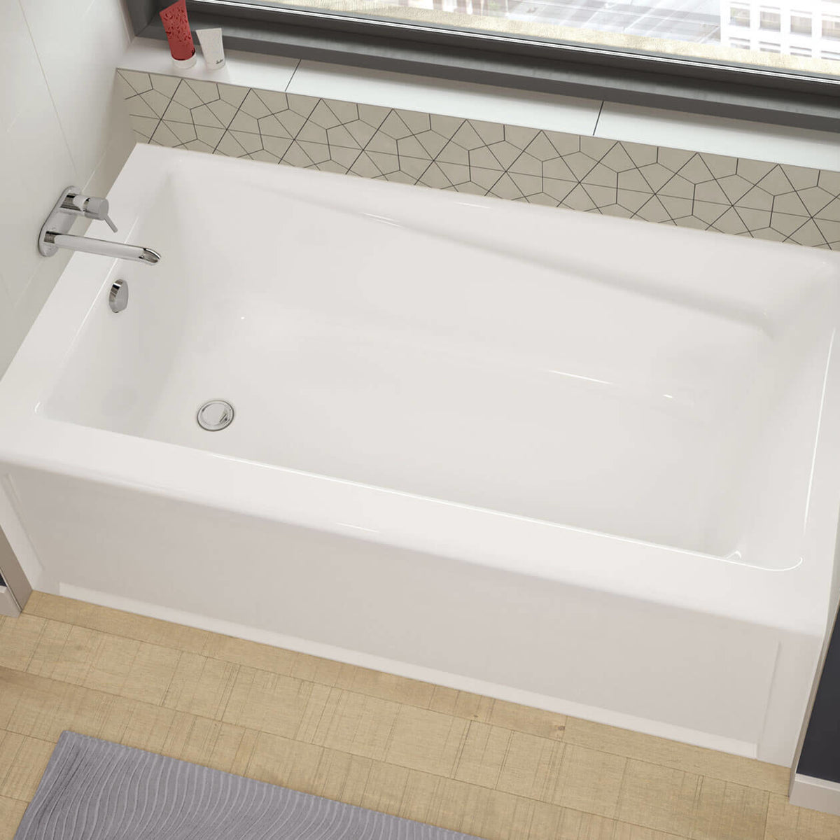 Maax New Town 6032 IFS Acrylic Alcove Bathtub in White - image 2
