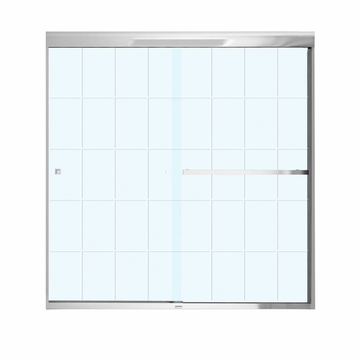 Maax Noble 55-59 x 57 in 8 mm Bypass Tub Door for Alcove Installation with French Door glass in Chrome - image 3