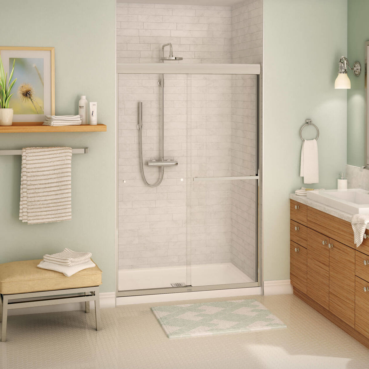 Maax Noble SC 43-47 x 71 in 8mm Bypass Shower Door for Alcove Installation - image 7