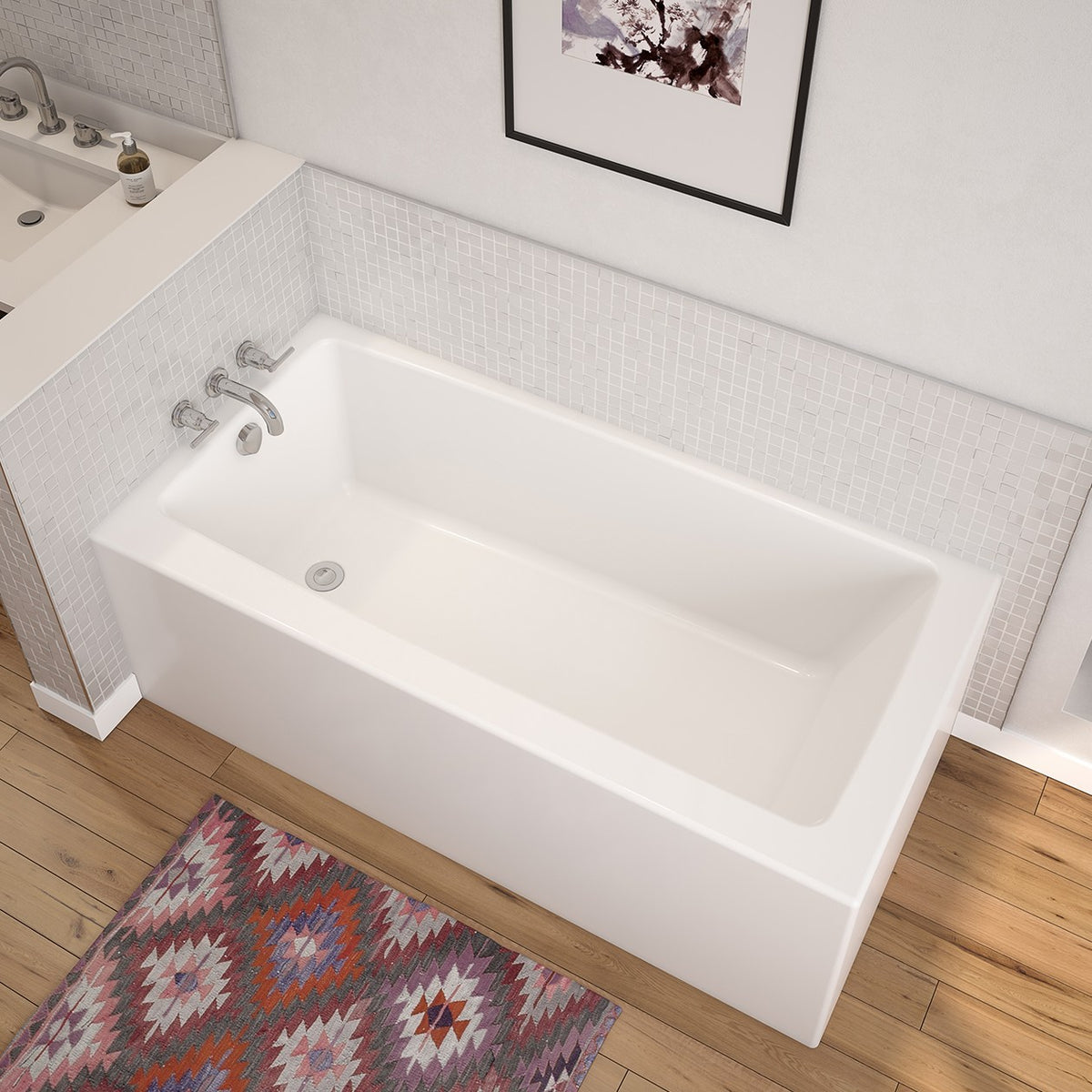 Maax Nomad Corner 6030 AcrylX Corner Bathtub in White - image 2