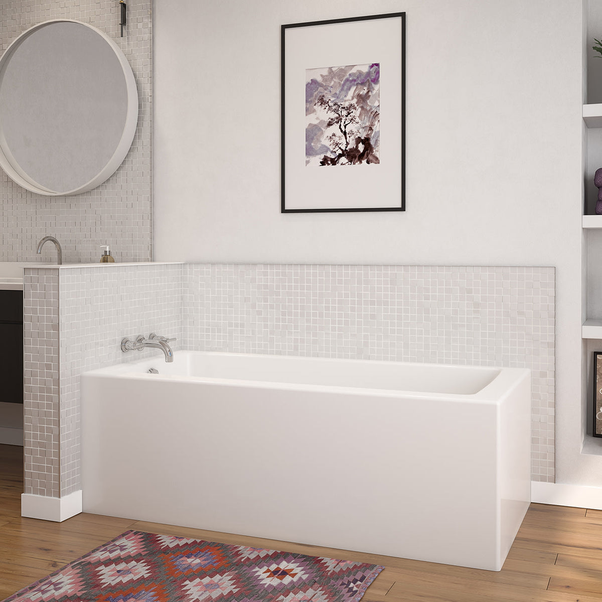 Maax Nomad Corner 6030 AFR AcrylX Corner Bathtub in White