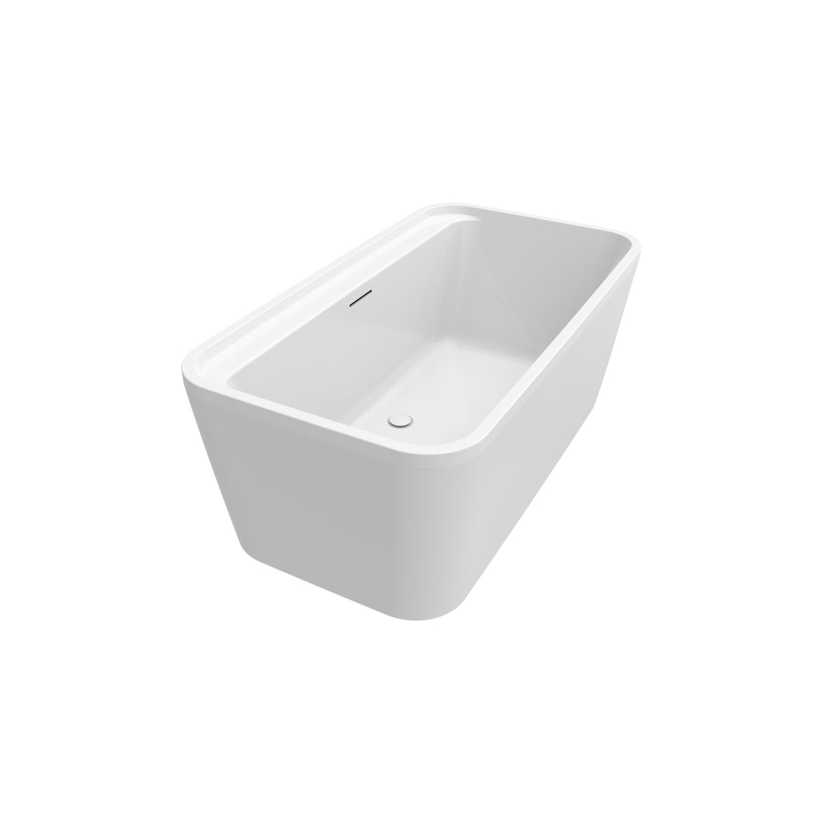 Maax Oberto 6032 Acrylic Freestanding Center Drain Bathtub in White - image 4