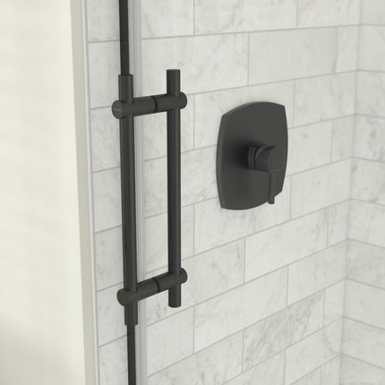 Odyssey SC 57-59 ½ x 78in. 8 mm Sliding Shower Door for Alcove Installation with Clear glass in Matte Black - Plumbing Market